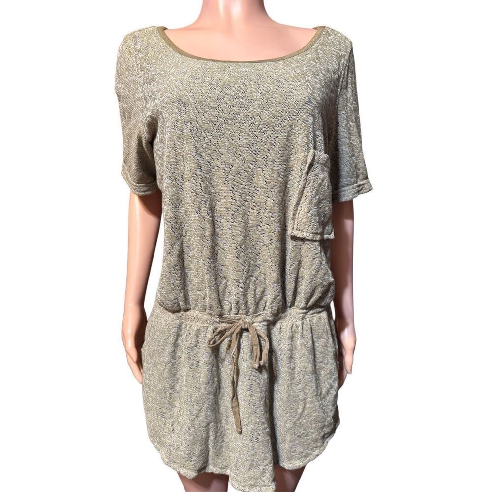 Pulp round neck eyelet short sleeve dress M